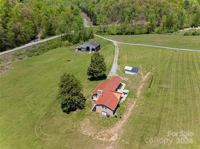 bird's eye view featuring a rural view