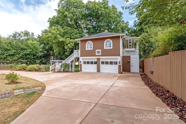 view of front of home featuring a garage