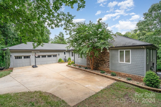 ranch-style house with a garage