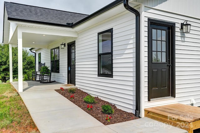 exterior space with covered porch