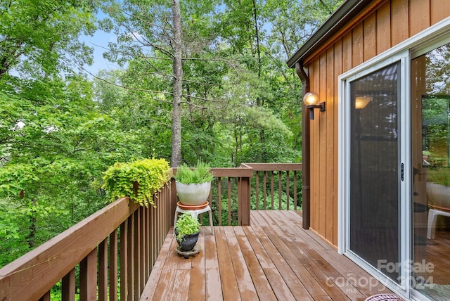 view of wooden deck