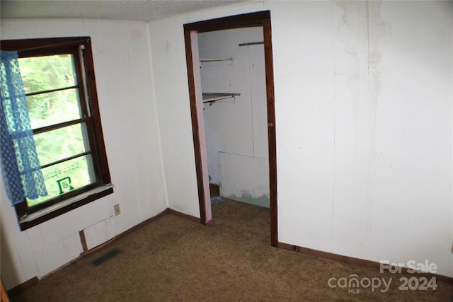 unfurnished bedroom featuring carpet floors