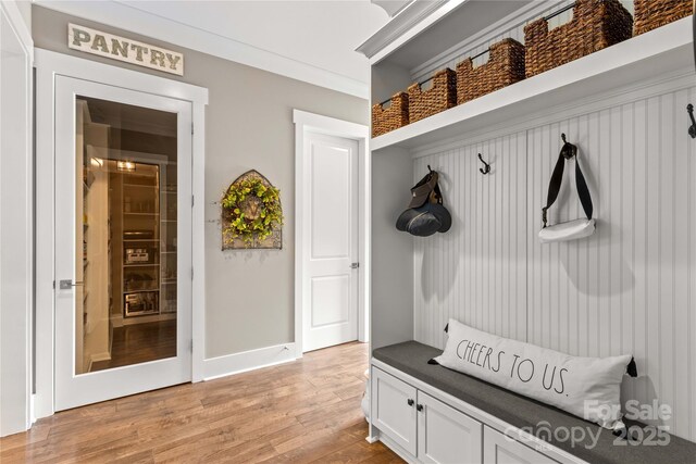 127 Tradition Ln, Mooresville, NC 28115 - mudroom featuring baseboards and light wood finished floors