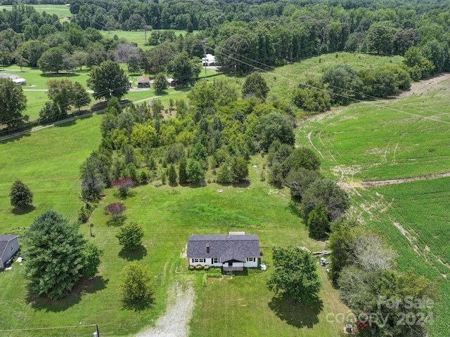 bird's eye view featuring a rural view