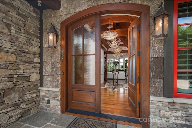 view of doorway to property