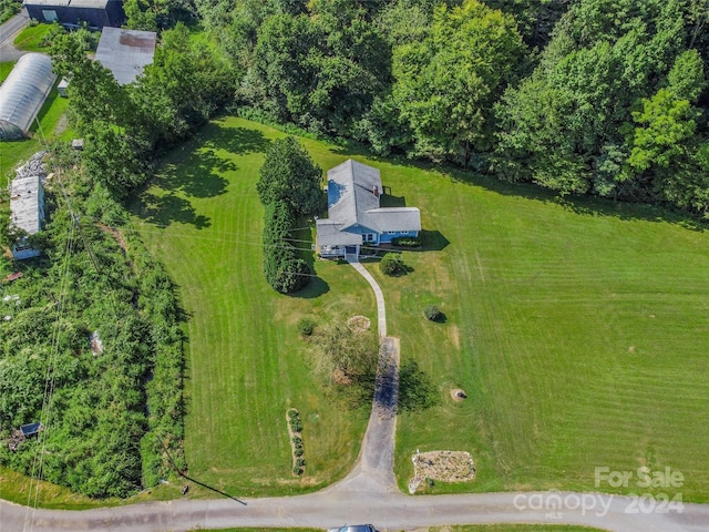 aerial view with a rural view