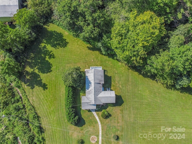 drone / aerial view with a rural view