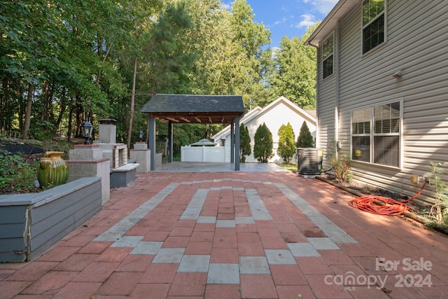 view of patio / terrace with central AC