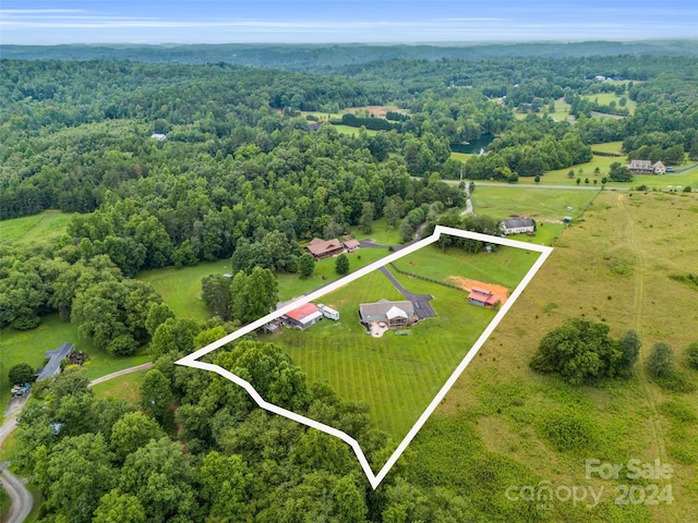 drone / aerial view featuring a rural view