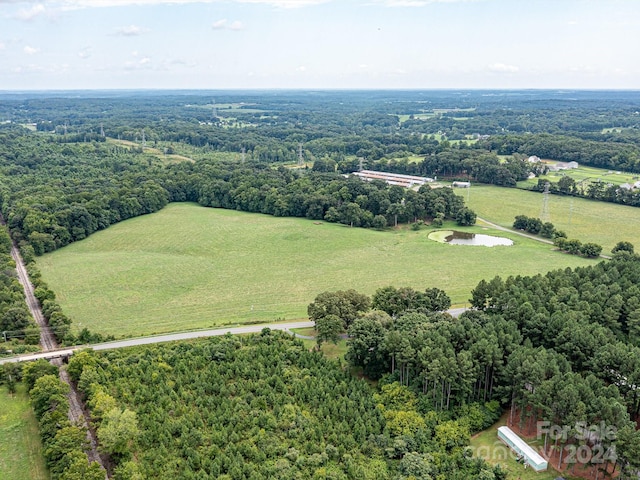 bird's eye view with a rural view