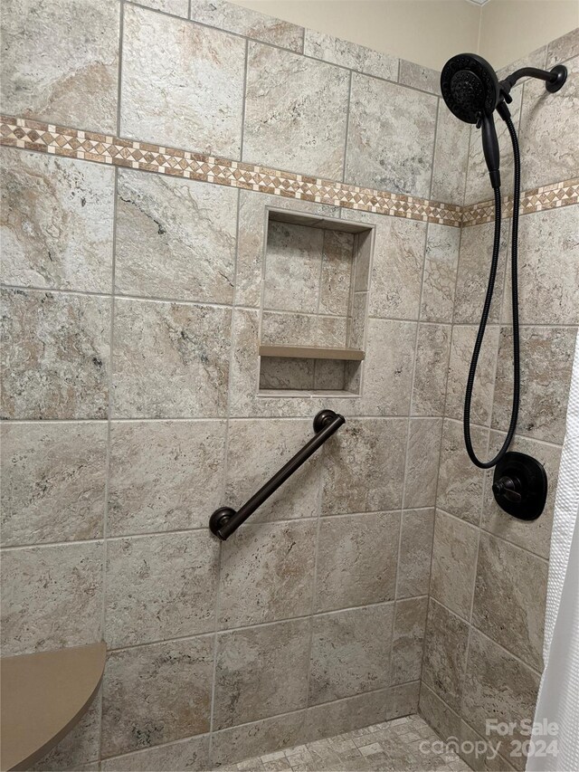 details with tiled shower