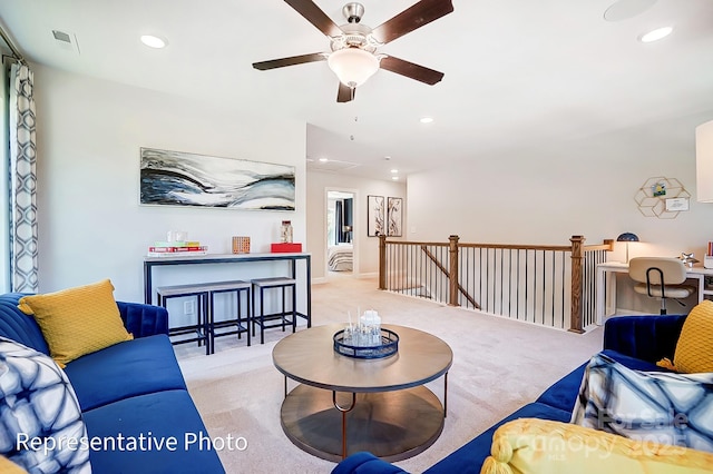 view of carpeted living room