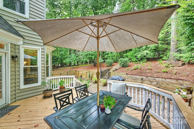 view of wooden terrace