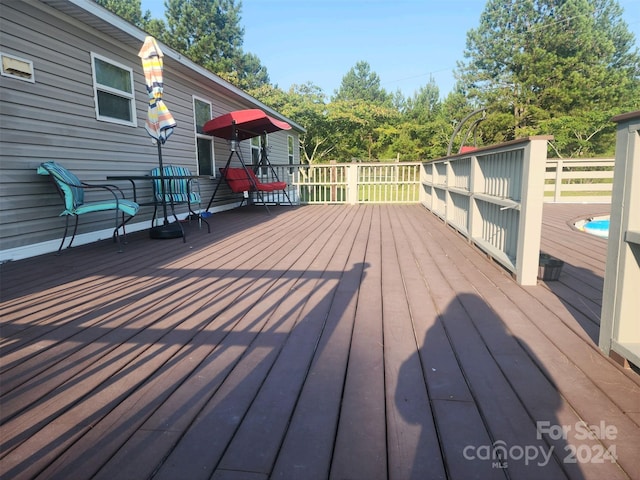 view of wooden deck