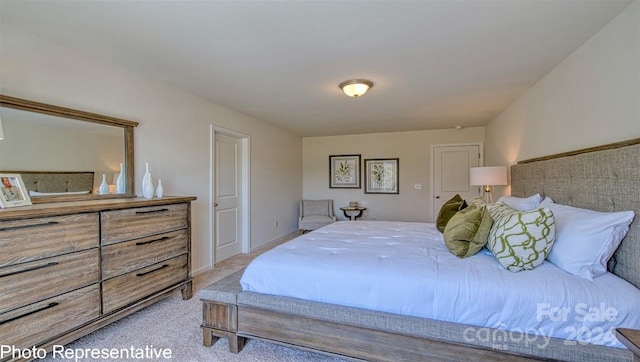 view of carpeted bedroom