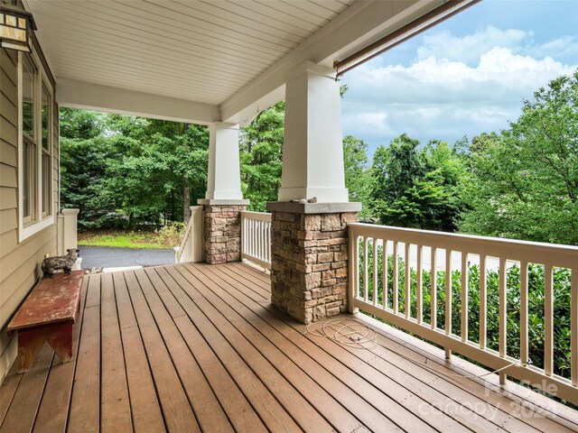 view of wooden terrace