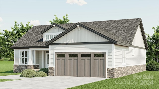 craftsman-style home featuring a garage