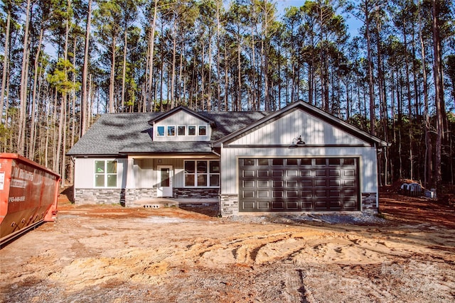 view of front of home with a garage