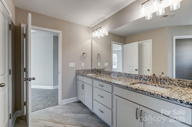 bathroom with vanity