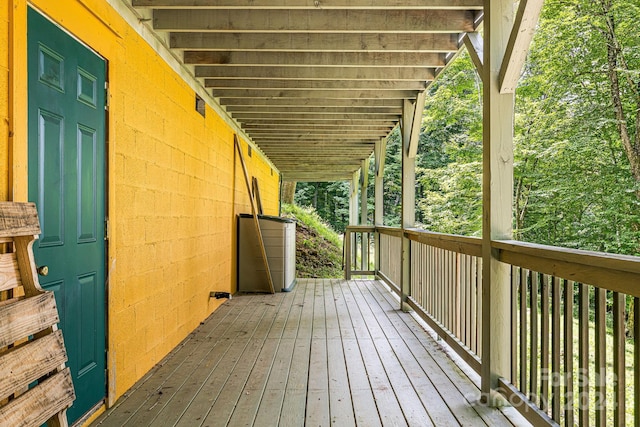 view of wooden deck