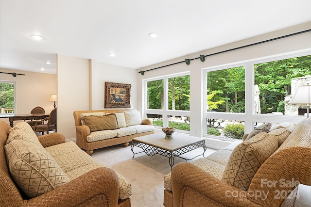 view of carpeted living room