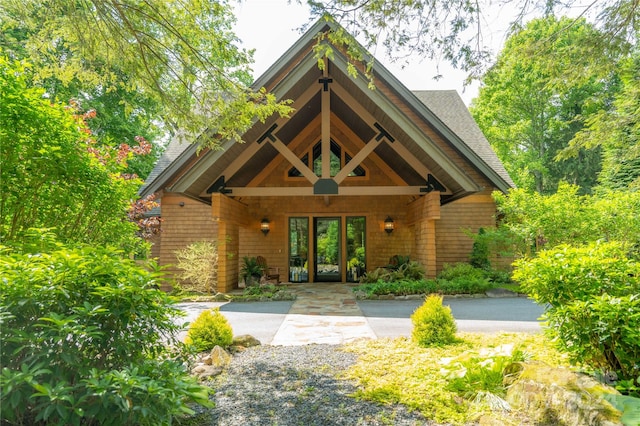 view of front of property featuring french doors