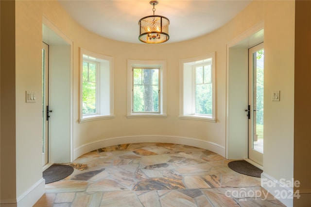 view of tiled entrance foyer