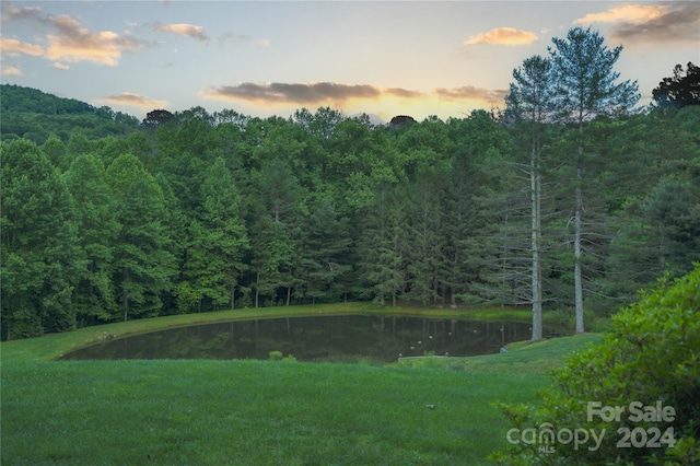 mountain view with a water view