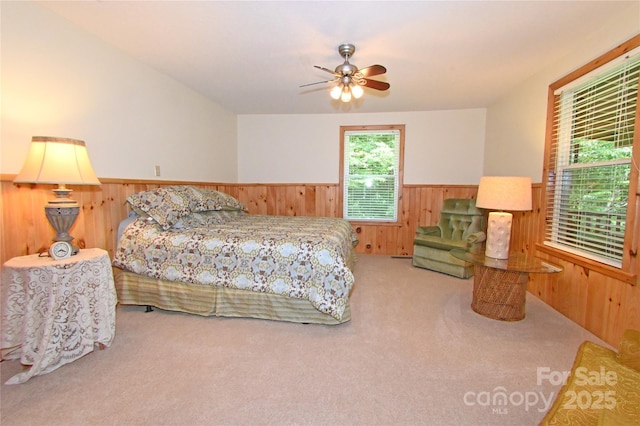 bedroom with carpet and ceiling fan