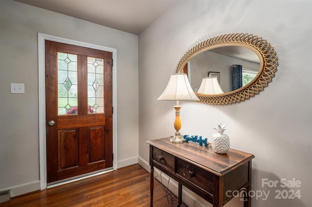 entryway featuring dark hardwood / wood-style floors