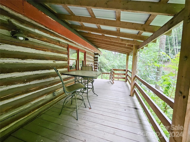 view of wooden terrace