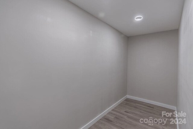 unfurnished room featuring light wood-type flooring