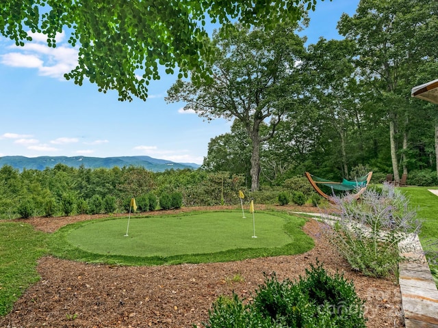 view of home's community with a mountain view