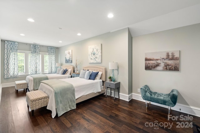 bedroom featuring hardwood / wood-style floors