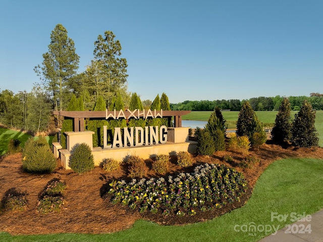 view of community sign