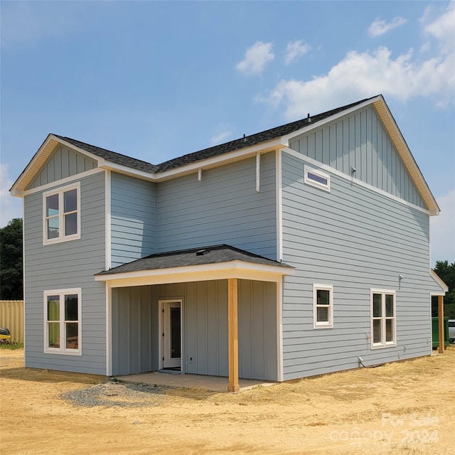 rear view of house with a patio area