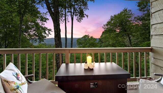 view of deck at dusk