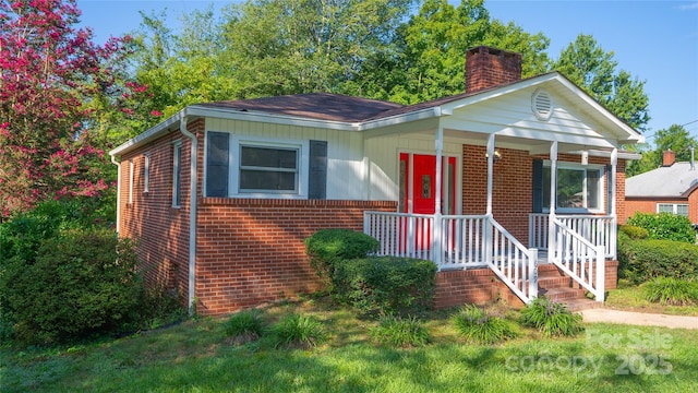 view of front of property with covered porch