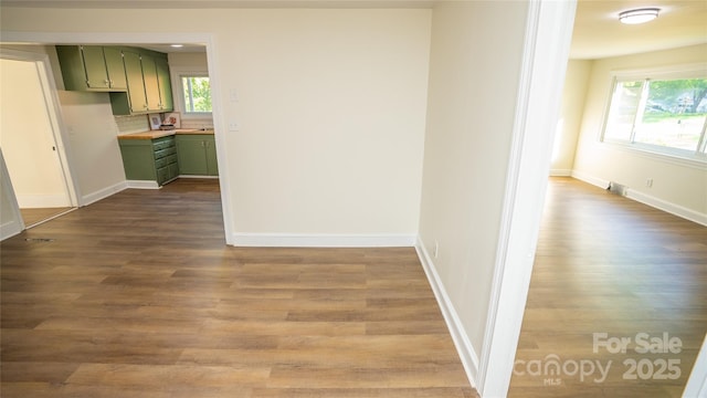 interior space featuring hardwood / wood-style floors