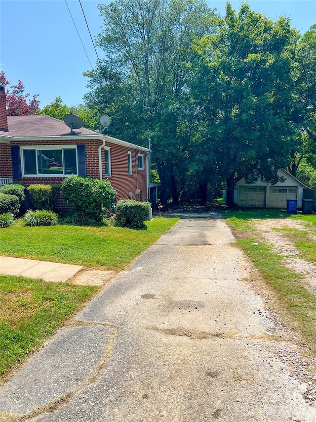 view of home's exterior featuring a yard