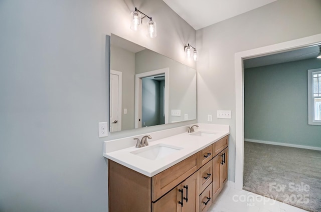 bathroom with vanity