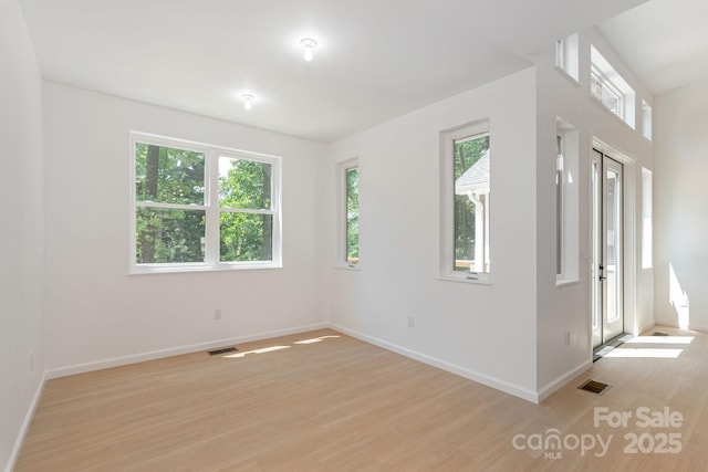 654 Hollybrook Dr, Flat Rock, NC 28731 - spare room with light wood-style flooring and baseboards