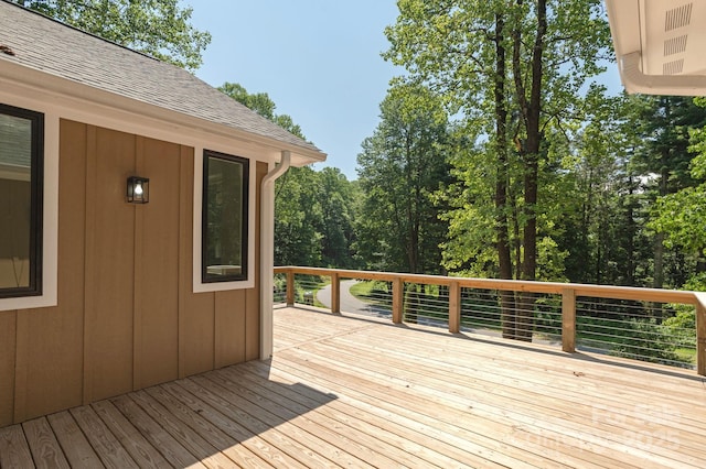 654 Hollybrook Dr, Flat Rock, NC 28731 - view of wooden terrace