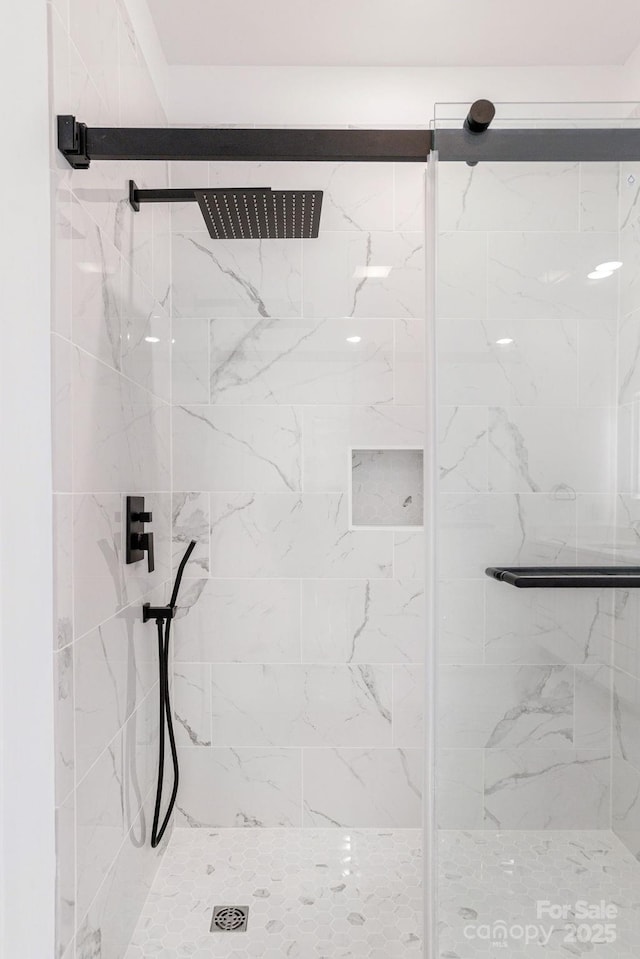654 Hollybrook Dr, Flat Rock, NC 28731 - bathroom featuring a stall shower