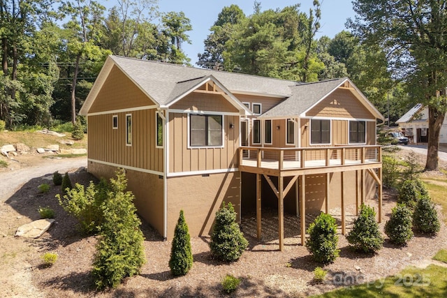 654 Hollybrook Dr, Flat Rock, NC 28731 - view of front of house with a wooden deck