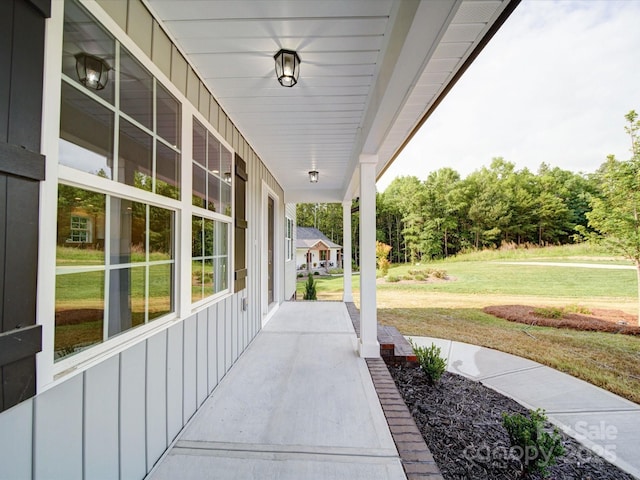 1133 Heather Oak Ln, Oakboro, NC 28129 - covered porch with a lawn