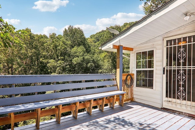 view of wooden deck