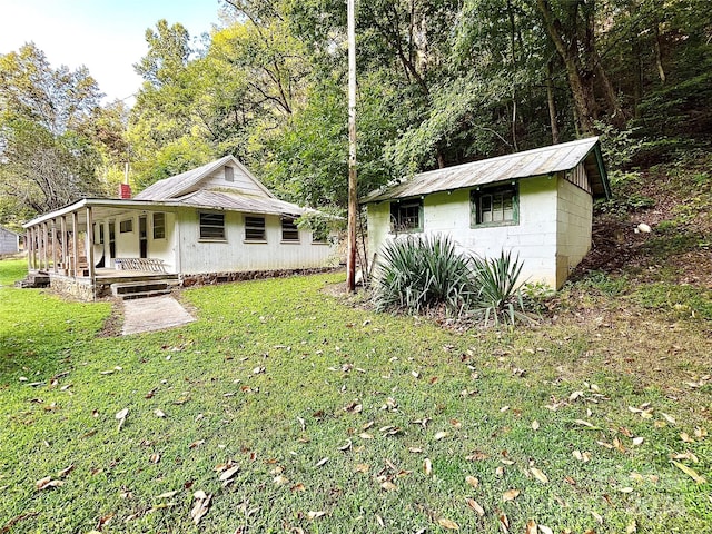 851 Lower Shut In Rd, Hot Springs, NC 28743 - view of grassy yard with an outbuilding