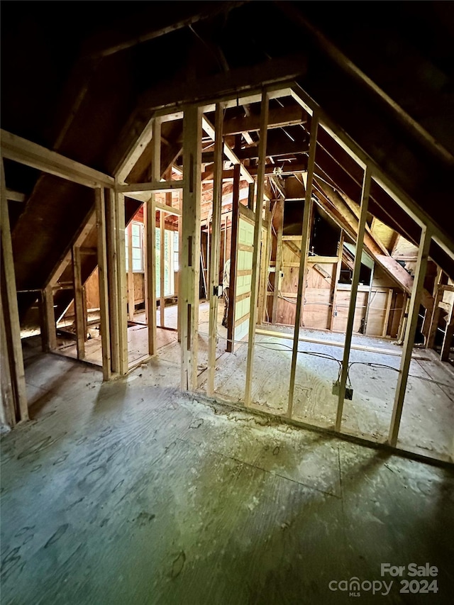 view of attic