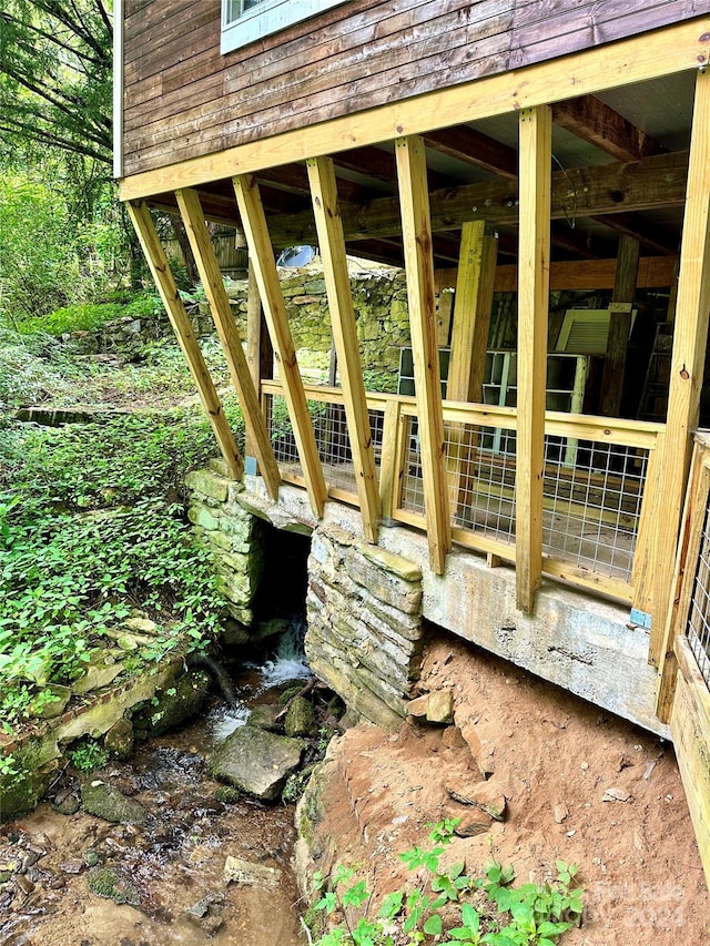 exterior details featuring a water view